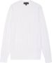 Brooks Brothers Supima Katoenen Kabelgebreide Trui met Ronde Hals White Heren - Thumbnail 1
