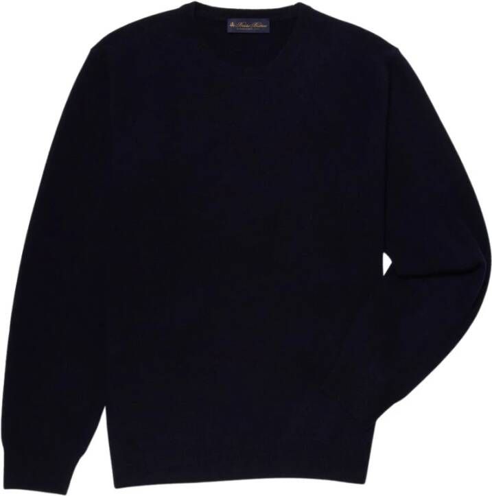 Brooks Brothers Wol en kasjmier crew-neck trui Blauw Heren