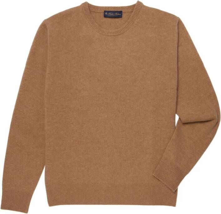 Brooks Brothers Wol en kasjmier crew-neck trui Bruin Heren