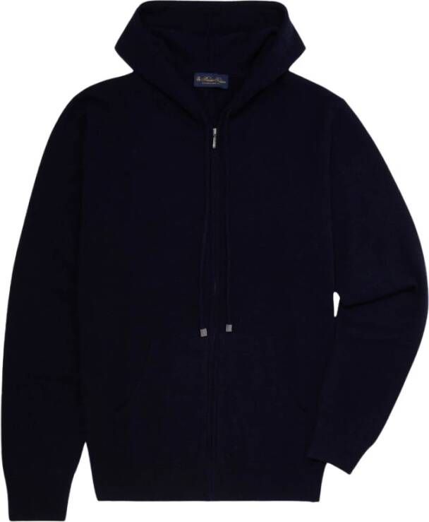 Brooks Brothers Wol en kasjmier hoodie Blauw Heren