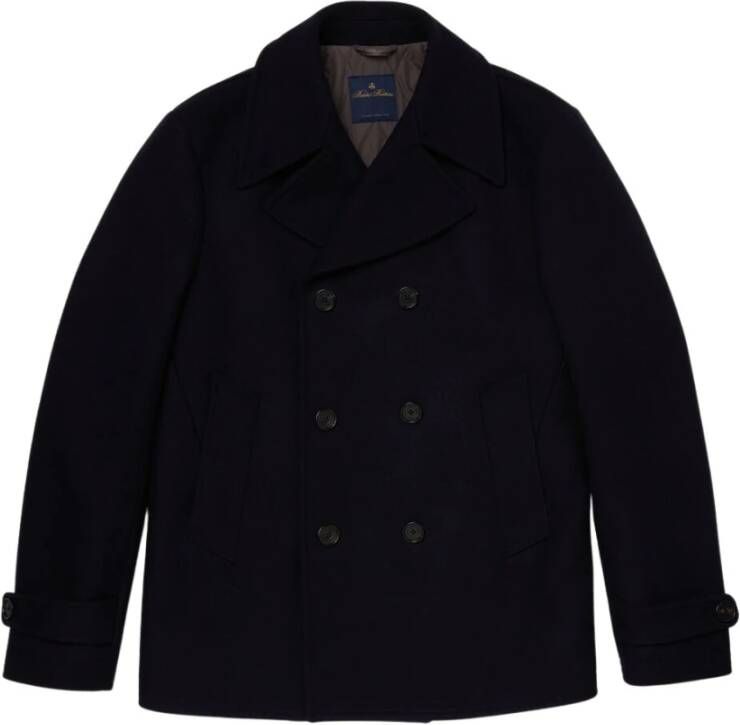 Brooks Brothers Wollen mix peacoat Blauw Heren