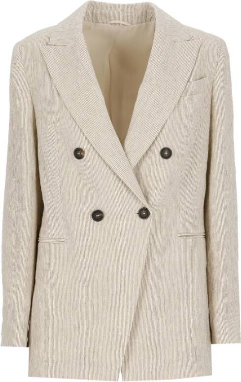 BRUNELLO CUCINELLI Blazerjas Beige Dames
