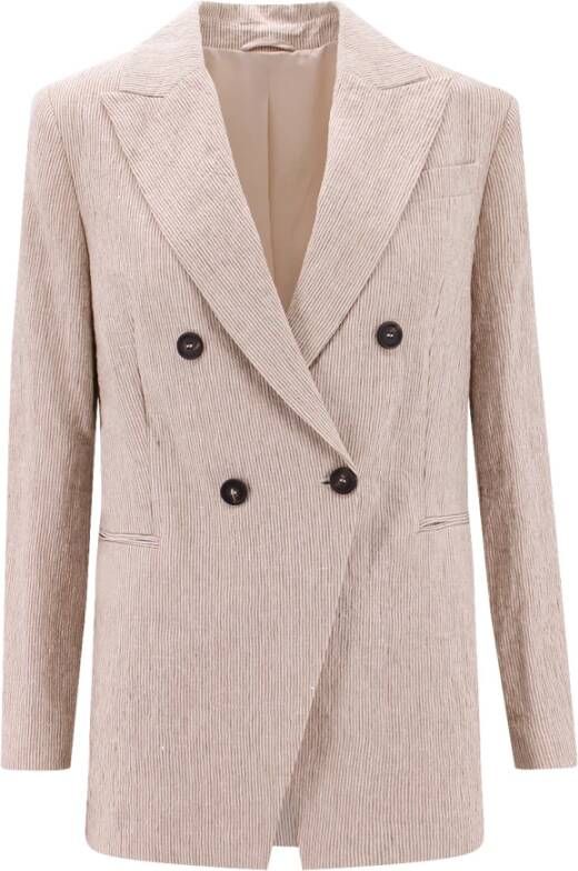 BRUNELLO CUCINELLI Blazerjas Beige Dames