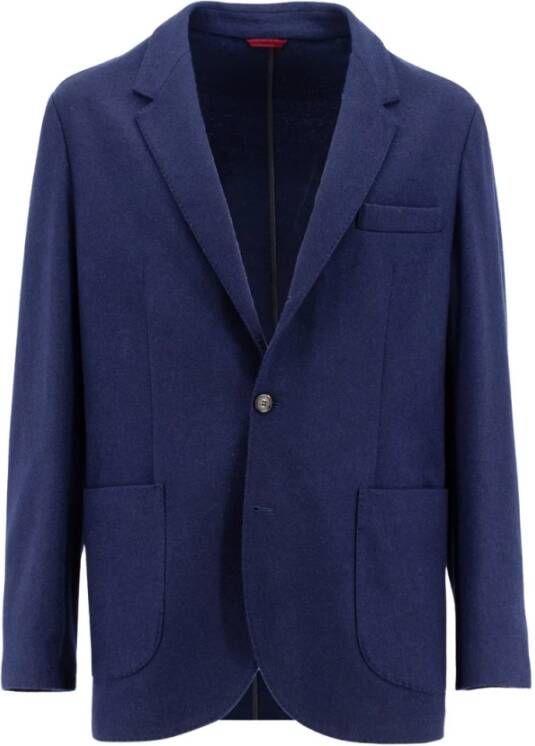 BRUNELLO CUCINELLI Moderne Cashmere Jersey Jas Blue Heren