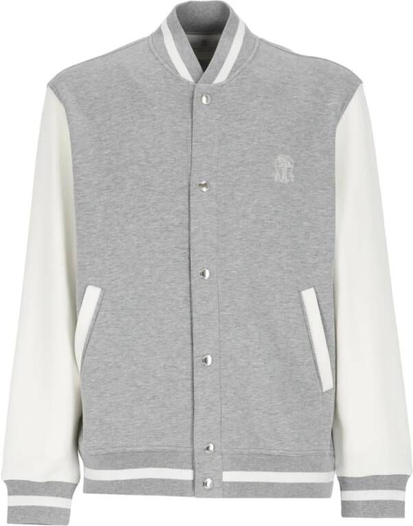 BRUNELLO CUCINELLI Bomber Jackets Grijs Heren