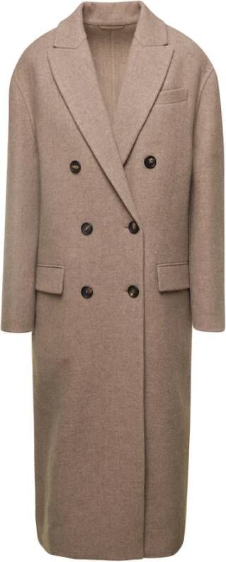 BRUNELLO CUCINELLI Bruine Jassen Cappotto Bruin Dames