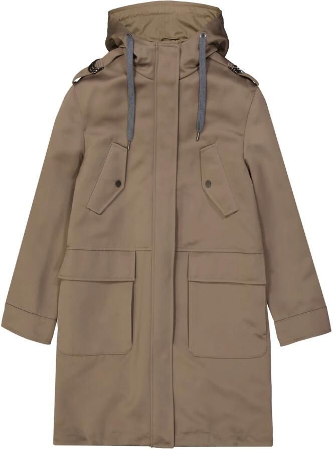 BRUNELLO CUCINELLI Bruine Katoenen Parka voor Dames Brown Dames