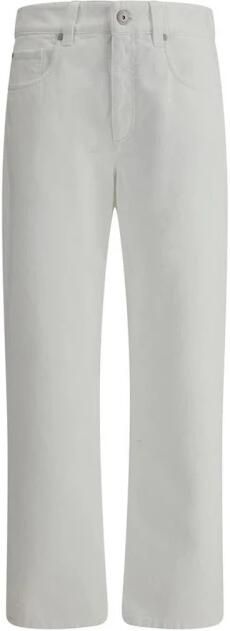 BRUNELLO CUCINELLI Klassieke straight jeans met vijf zakken White Dames