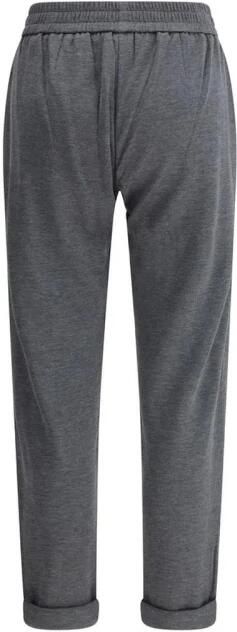 BRUNELLO CUCINELLI Sprankelende Juwelen Katoenen Broek Gray Dames