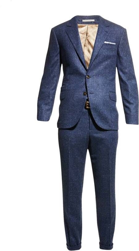 BRUNELLO CUCINELLI Brunello kookt blauw wollen pak Blauw Heren