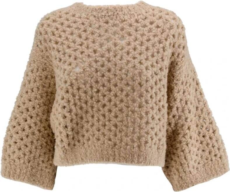 BRUNELLO CUCINELLI Beige Truien Kamelenhaar-Zijde Mix Beige Dames