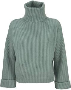 BRUNELLO CUCINELLI Cashmere turtleneck sweater with monile Blauw Dames