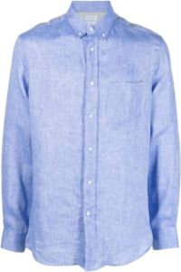 BRUNELLO CUCINELLI Casual overhemd Blauw Heren