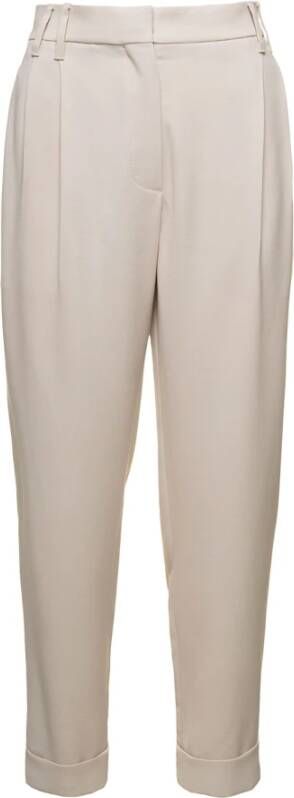 BRUNELLO CUCINELLI Witte broek met Pantalone Pence stijl White Dames