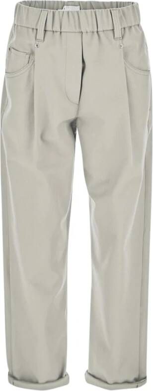 BRUNELLO CUCINELLI Cropped Trousers Grijs Dames