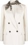 BRUNELLO CUCINELLI Double-breasted blazer met sjaal detail White Dames - Thumbnail 1