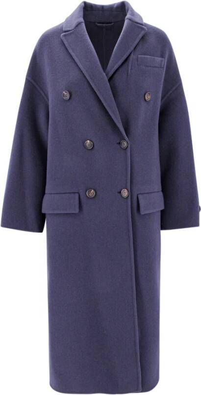 BRUNELLO CUCINELLI Double-Breasted Coats Blauw Dames