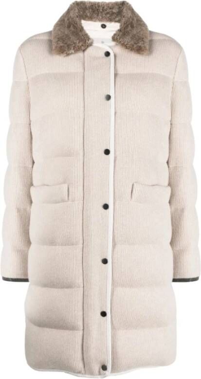 BRUNELLO CUCINELLI Beige Jassen Stijlvolle Collectie Beige Dames