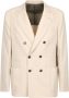 BRUNELLO CUCINELLI Elegante Beige Dubbelrij Blazer Beige Heren - Thumbnail 1