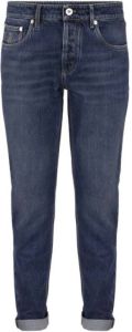 BRUNELLO CUCINELLI Five-pocket slim fit trousers in comfort denim Blauw Dames