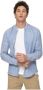 BRUNELLO CUCINELLI Gestreepd linnen Overhemd Blauw Heren - Thumbnail 1