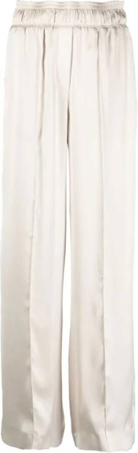 BRUNELLO CUCINELLI Leather Trousers Wit Dames