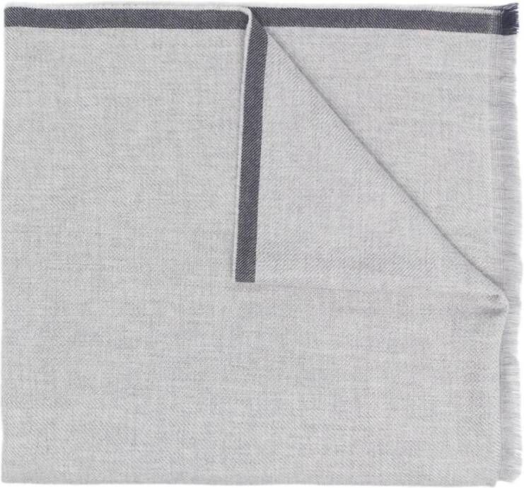 BRUNELLO CUCINELLI Luxe Sjaals voor Mannen en Vrouwen Gray Heren