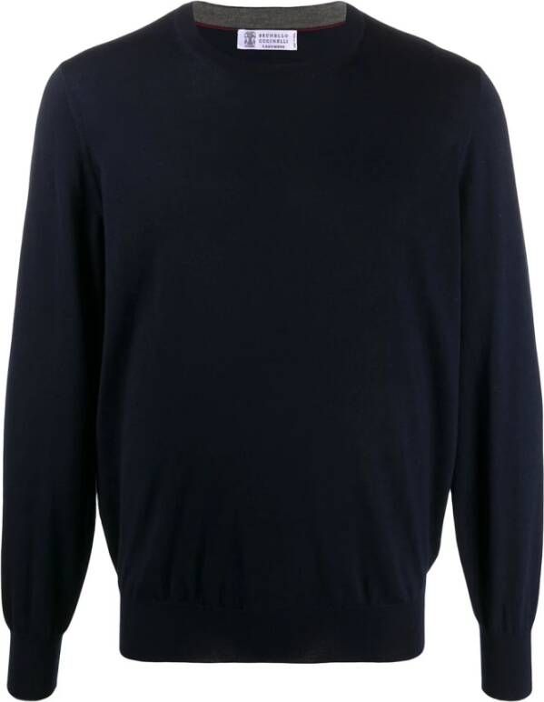 BRUNELLO CUCINELLI Men Clothing Sweatshirts Navy+grigio Scuro Ss23 Blauw Heren