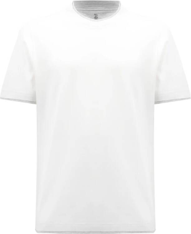 BRUNELLO CUCINELLI Men Clothing T-Shirts ; Polos Bianco Perla Ss23 Wit Heren