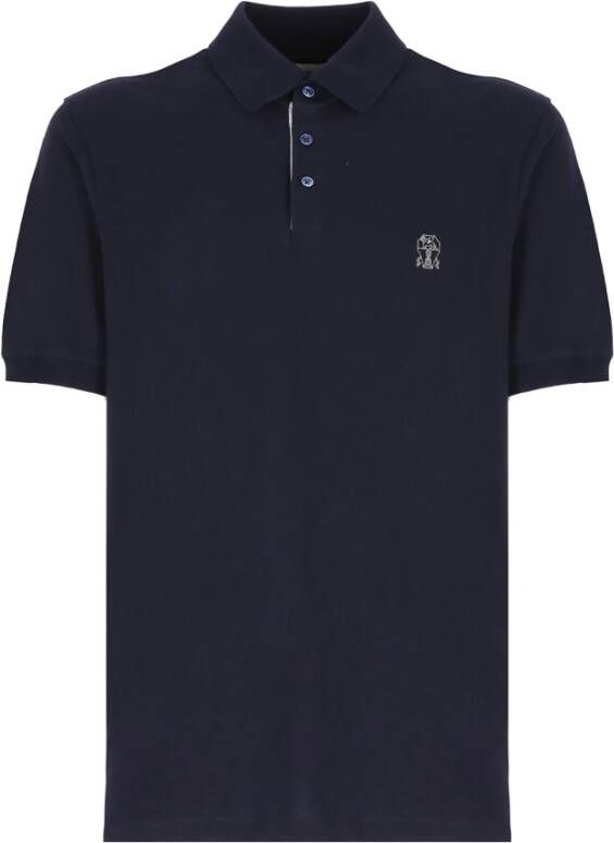 BRUNELLO CUCINELLI Polo Shirts Blauw Heren