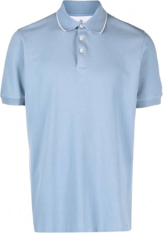 BRUNELLO CUCINELLI Polo Shirts Blauw Heren