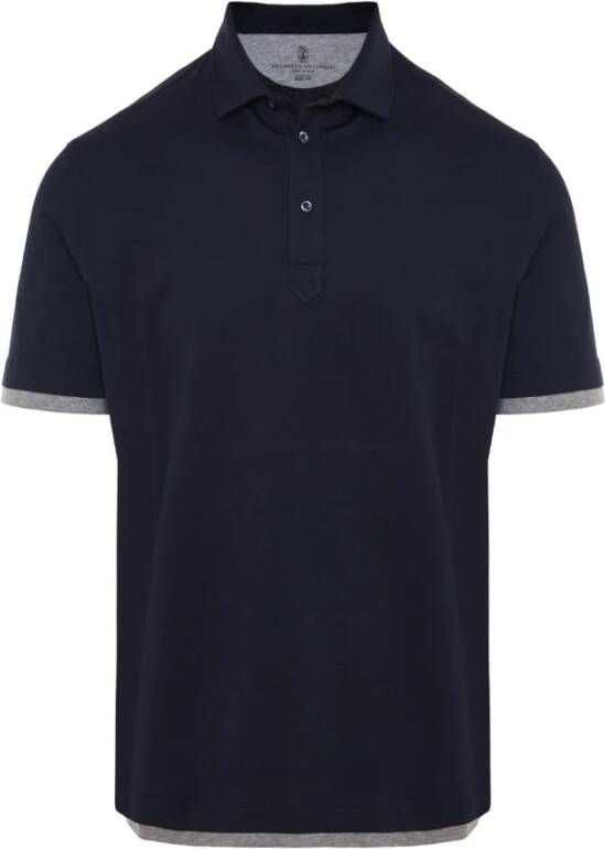 BRUNELLO CUCINELLI Polo Shirts Blauw Heren