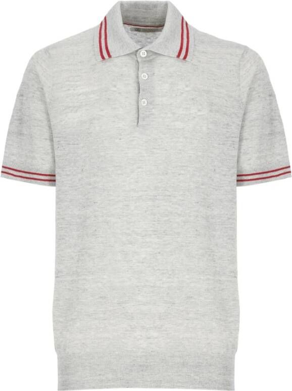 BRUNELLO CUCINELLI Polo Shirts Grijs Heren