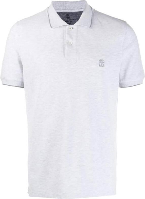 BRUNELLO CUCINELLI Polo Shirts Grijs Heren