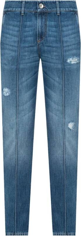 BRUNELLO CUCINELLI Katoenen Straight Jeans Blue Heren