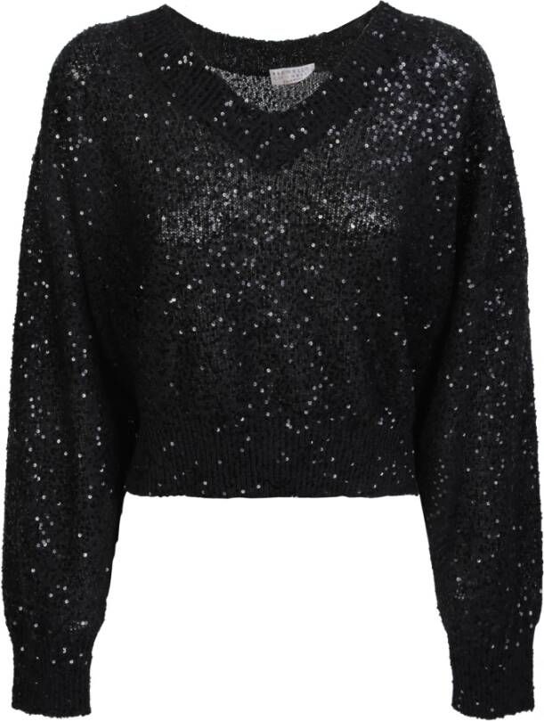 BRUNELLO CUCINELLI Round-neck Knitwear Zwart Dames