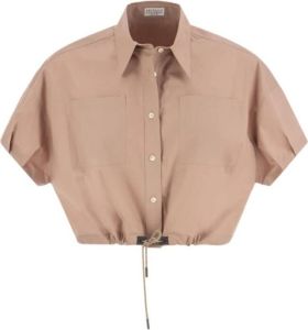 BRUNELLO CUCINELLI Short Sleeve Shirts Roze Dames