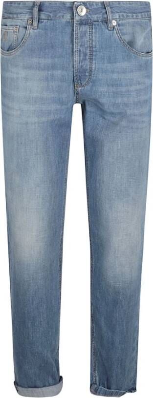 BRUNELLO CUCINELLI Slim-Fit Katoenen Jeans Blue Heren
