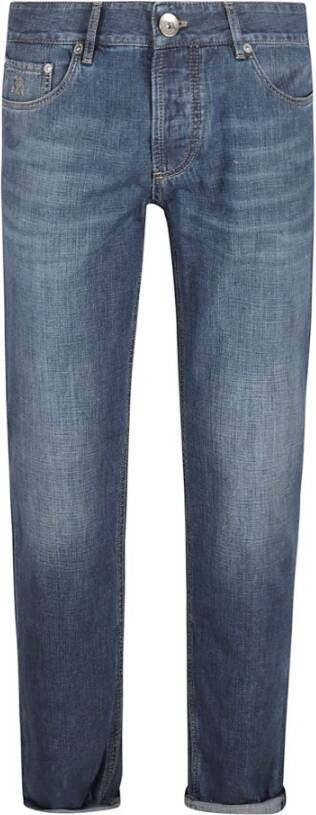 BRUNELLO CUCINELLI Slim-fit Jeans Blauw Heren