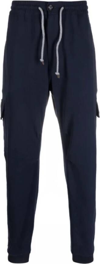 BRUNELLO CUCINELLI Straight Trousers Blauw Heren