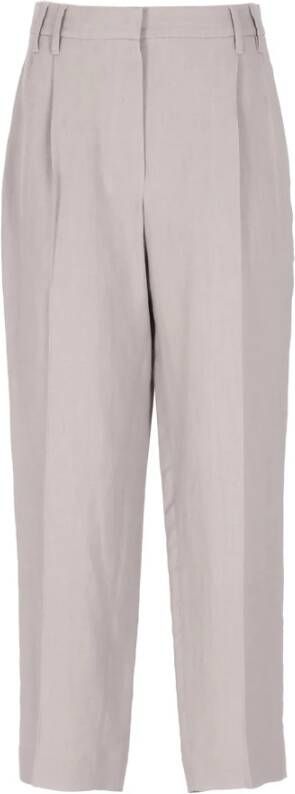 BRUNELLO CUCINELLI Straight Trousers Paars Dames
