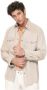 BRUNELLO CUCINELLI Suède overshirt met lange mouwen Beige Heren - Thumbnail 1