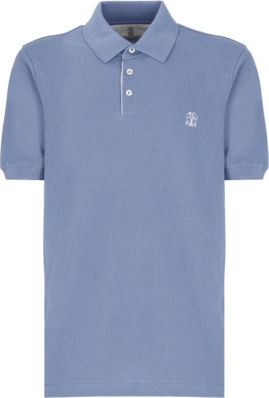 BRUNELLO CUCINELLI T-Shirt Blauw Heren
