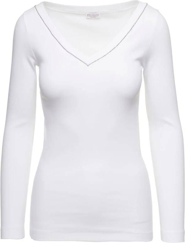 BRUNELLO CUCINELLI T-shirts and Polos White Wit Dames