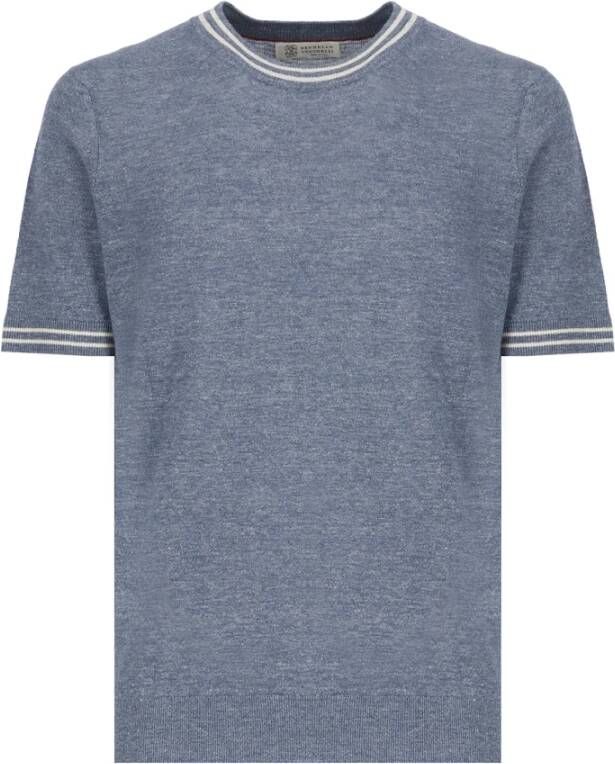 BRUNELLO CUCINELLI T-Shirts Blauw Heren