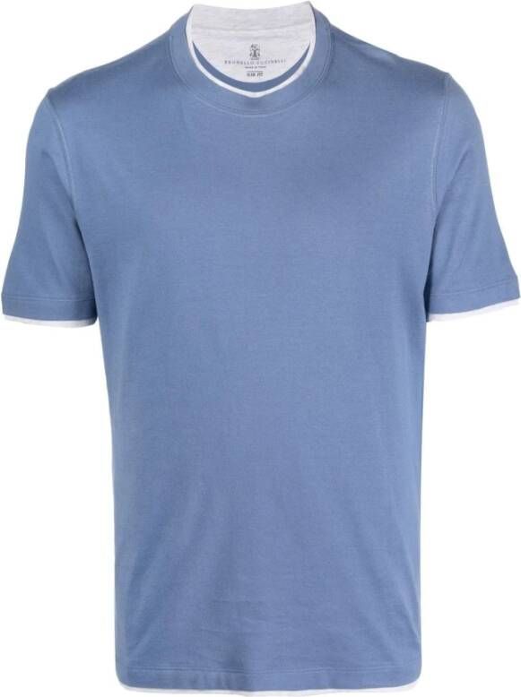 BRUNELLO CUCINELLI T-Shirts Blauw Heren