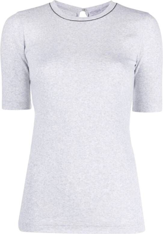 BRUNELLO CUCINELLI Camiseta Stijlvol T-shirt Gray Dames