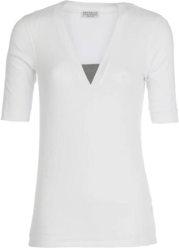 BRUNELLO CUCINELLI Camiseta Stijlvol T-shirt White Dames