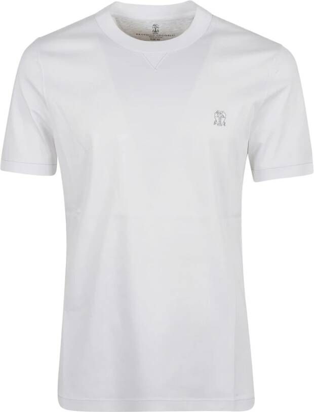 BRUNELLO CUCINELLI Klassiek Heren T-shirt White Heren