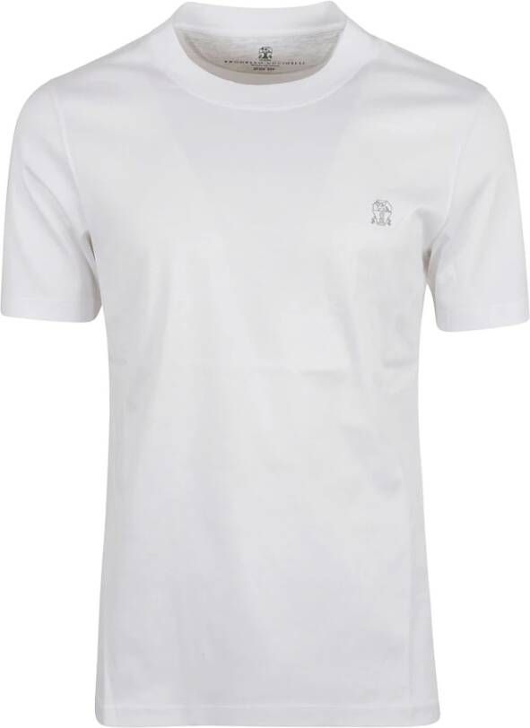 BRUNELLO CUCINELLI Klassiek Heren T-shirt White Heren